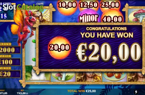 Big Win in Free Spins Screen. Fairy Dust (Atomic Slot Lab) slot