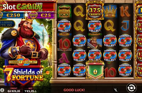 Respins Win Screen 2. 7 Shields of Fortune slot