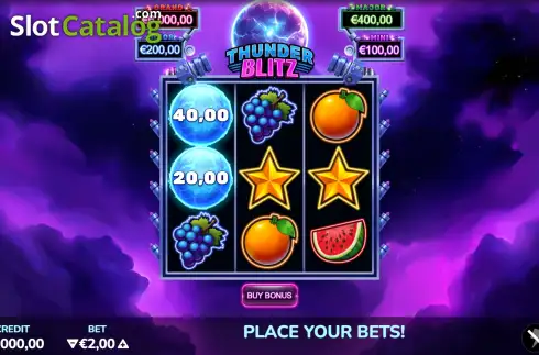 Bildschirm2. Thunder Blitz slot
