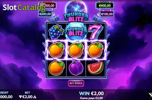 Bildschirm3. Thunder Blitz slot