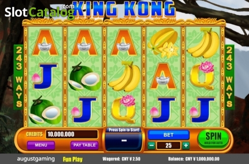 Reel Screen. King Kong (August Gaming) slot