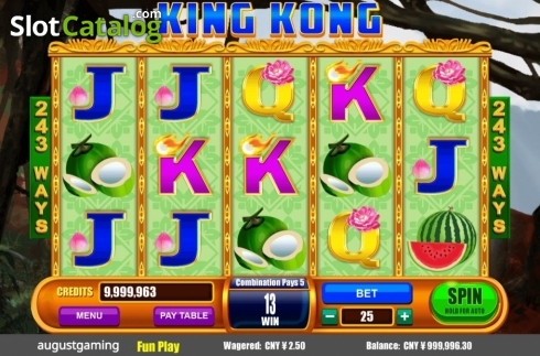 画面3. King Kong (August Gaming) カジノスロット