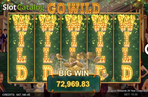 Big win screen. Casino Rewards 20 Year Celebration slot