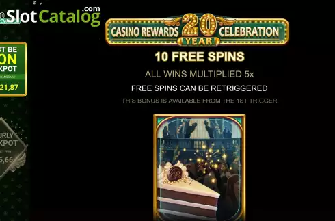 Pantalla9. Casino Rewards 20 Year Celebration Tragamonedas 