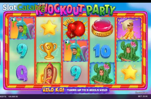 Reel screen. Knockout Party slot