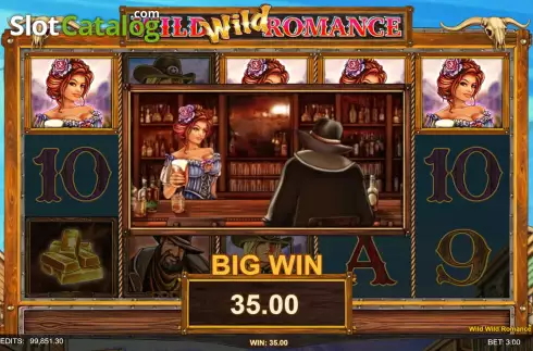 Big Win Screen. Wild Wild Romance slot