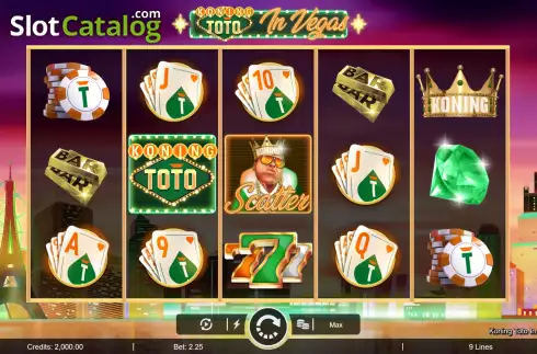 Game Screen. Koning Toto in Vegas slot