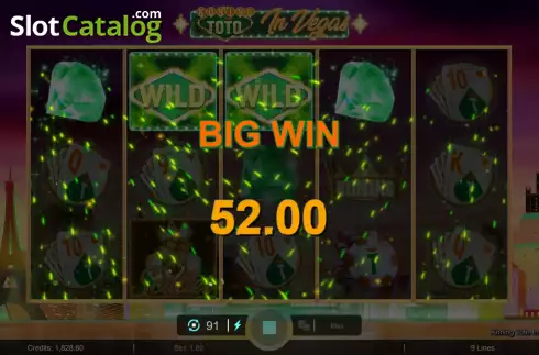 Big Win Screen. Koning Toto in Vegas slot