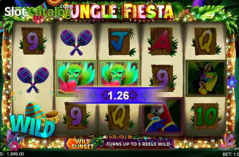 Win screen. Jungle Fiesta slot