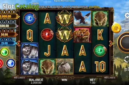 Game Screen. Majestic Wilds slot