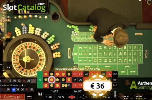 Game Screen. Royal Casino Authentic Roulette Live slot