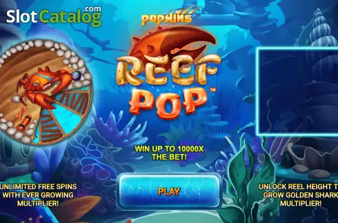 Start Screen. ReefPop slot