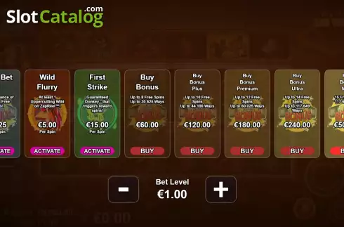 Buy Feature Screen. DonKey and the GOATS slot