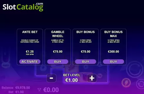 Buy Feature Screen. GemPops slot