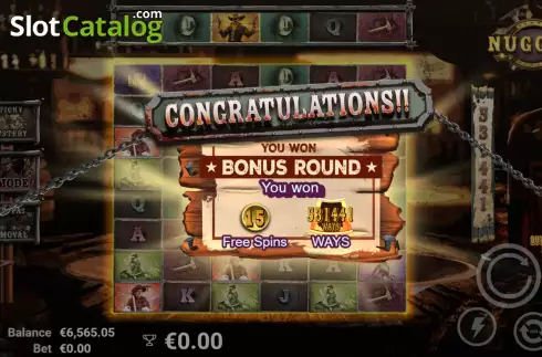 Free Spins Win Screen. Nugget slot