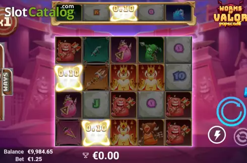 Win Screen. Worms of Valor slot