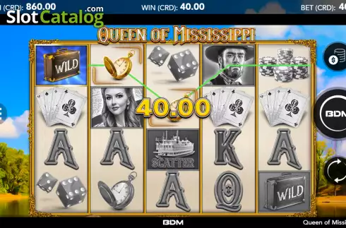 Win screen 2. Queen of Mississippi slot