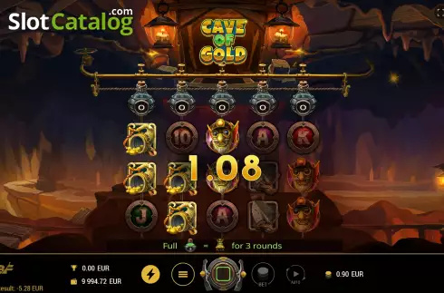 Win Screen. Cave of Gold slot