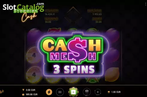 Bonus Game Win Screen. Stunning Cash slot