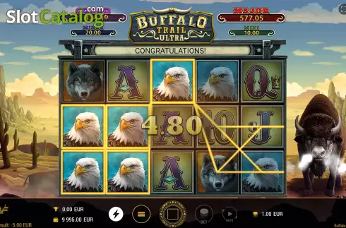 画面4. Buffalo Trail Ultra カジノスロット