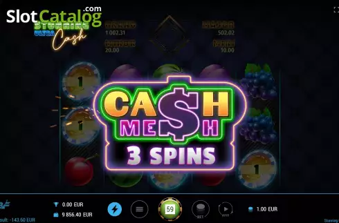 Bonus Gameplay Screen. Stunning Cash Ultra slot