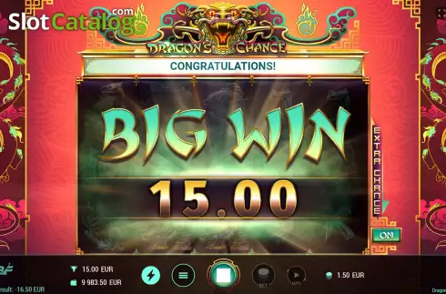 Win Screen 2. Dragon's Chance slot