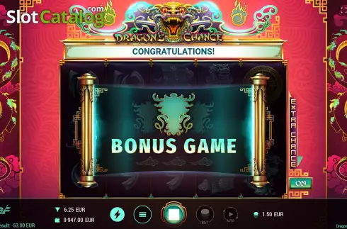 Free Spins Win Screen. Dragon's Chance slot