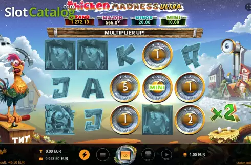 Bonus Game Win Screen. Chicken Madness Ultra slot