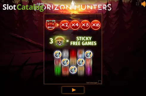 Start Screen. Horizon Hunters slot