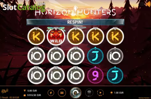 Free Spins Win Screen 2. Horizon Hunters slot