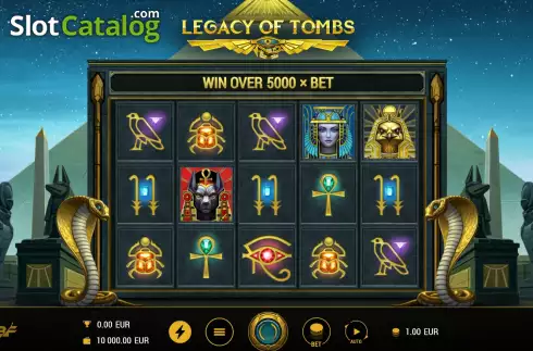Game screen. Legacy of Tombs slot