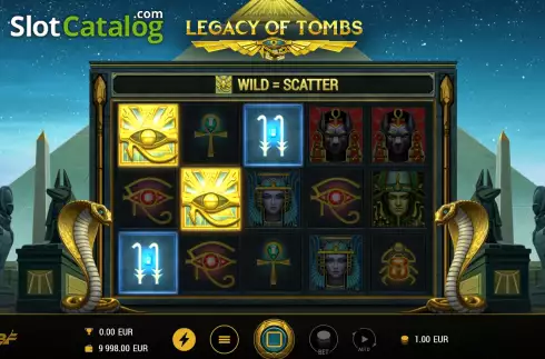 Win screen. Legacy of Tombs slot