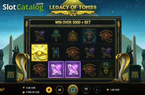 Win screen 2. Legacy of Tombs slot