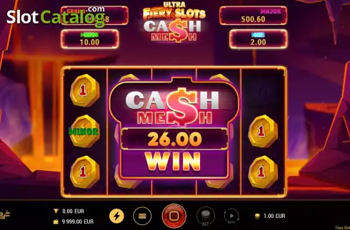 Win screen. Fiery Slots Cash Mesh Ultra slot