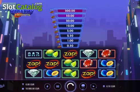 Game screen. Megacity slot