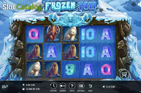 Reels screen. Frozen Yeti slot