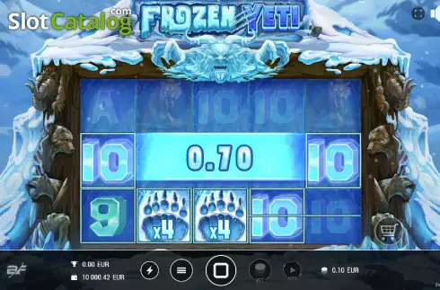 Win screen. Frozen Yeti slot