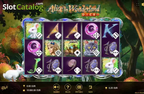 画面2. Alice in Wonderland Dice カジノスロット