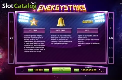 Bildschirm4. Energy Stars slot