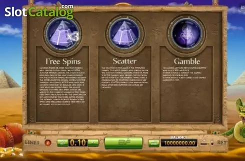 Bildschirm4. Pyramid Treasure slot