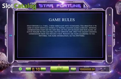 Screen3. Star Fortune slot