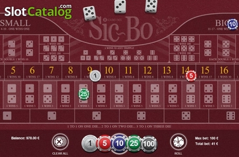 Game Screen 3. Sic Bo (BGaming) slot