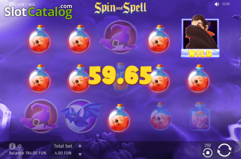 Win Screen 2. Spin and Spell slot