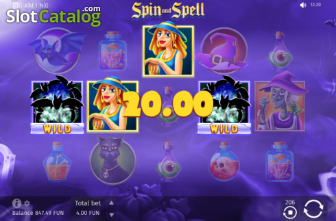 Bildschirm6. Spin and Spell slot