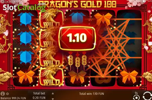 Win Screen 2. Dragon's Gold 100 slot