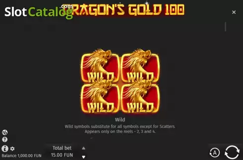 Ecran9. Dragon's Gold 100 slot