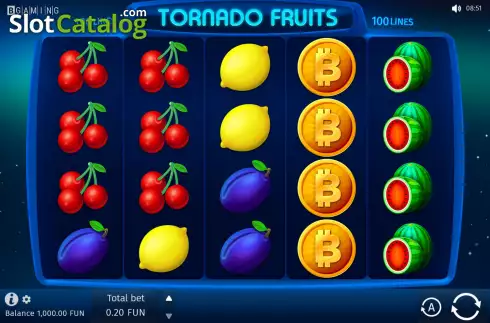 Game Screen. Tornado Fruits slot