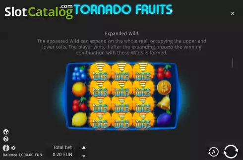 Feature Screen 2. Tornado Fruits slot