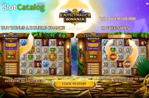 Start Screen. Aztec Magic Bonanza slot