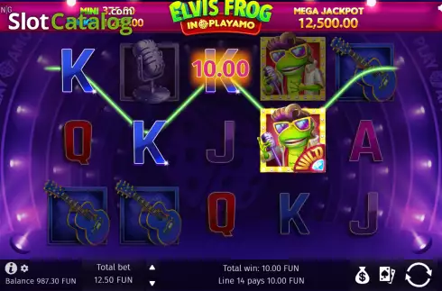 Bildschirm4. Elvis Frog In PlayAmo slot